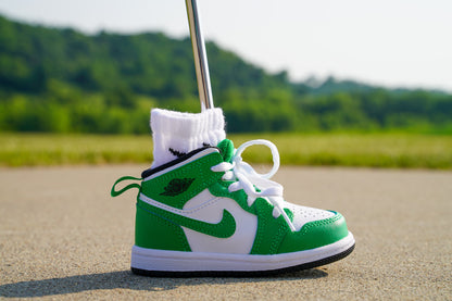 Jordan 1 Mid [WHITE LUCKY GREEN] Standing Sneaker Putter Cover - Right