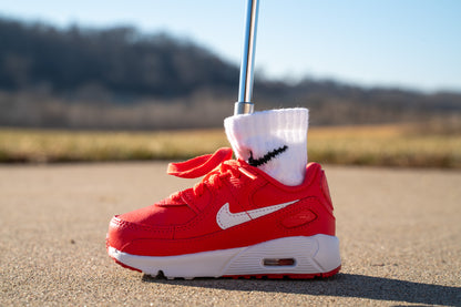Nike Air Max 90 [TRACK RED] Standing Sneaker Putter Cover - Left