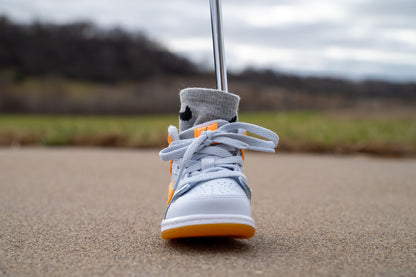 Jordan 1 Mid SE [ORANGE PEEL DRIP] Standing Sneaker Putter Cover