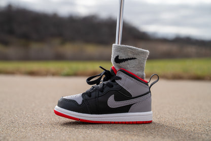 Jordan 1 Mid [CEMENT GREY RED] Standing Sneaker Putter Cover