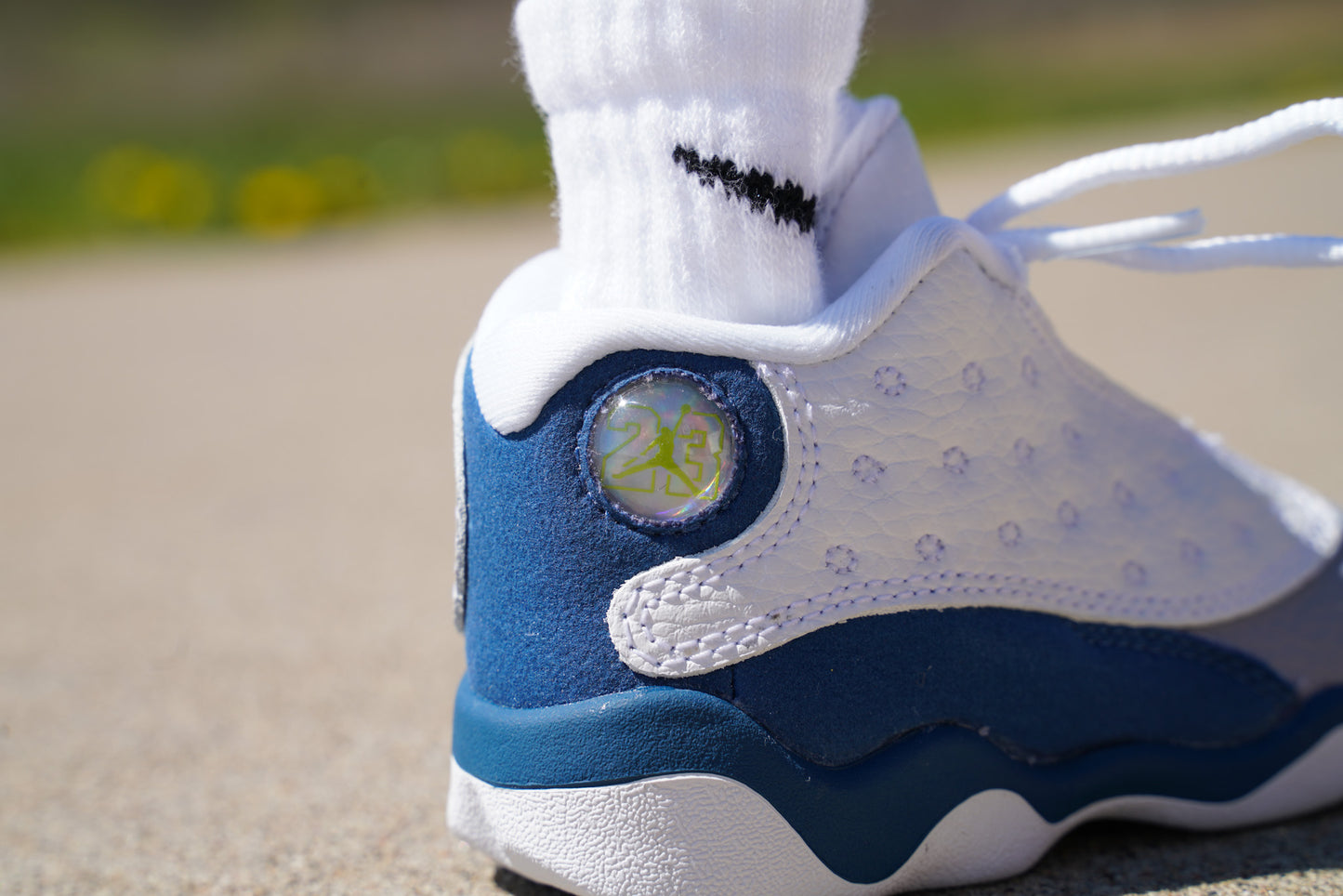 Jordan 13 Retro [FRENCH BLUE STEEL] Standing Sneaker Putter Cover - Logo