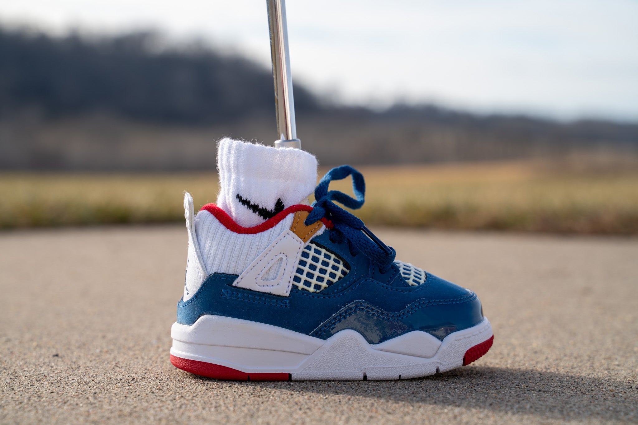 jordan 4 retro red white blue