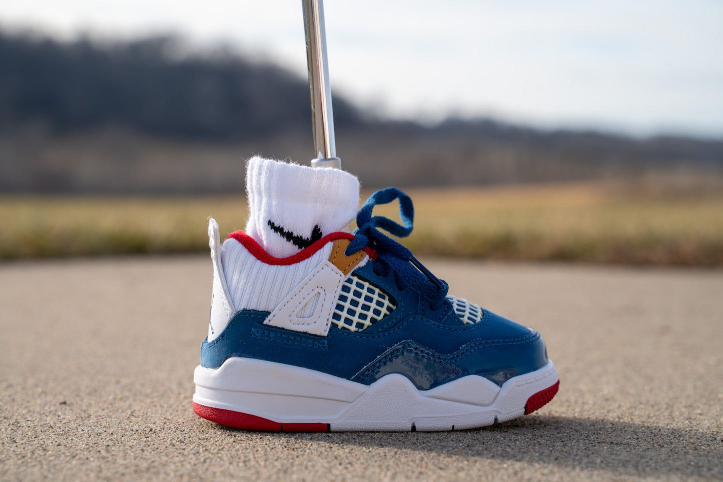 Right - Jordan 4 Retro [RED WHITE BLUE] Standing Sneaker Putter Cover