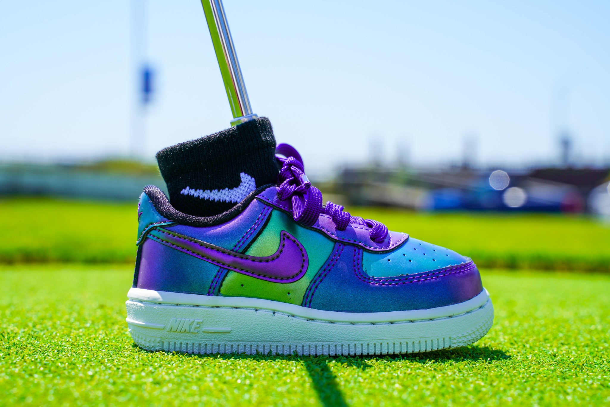 Nike Air Force 1 (Court Purple/Volt) - Sneaker Freaker