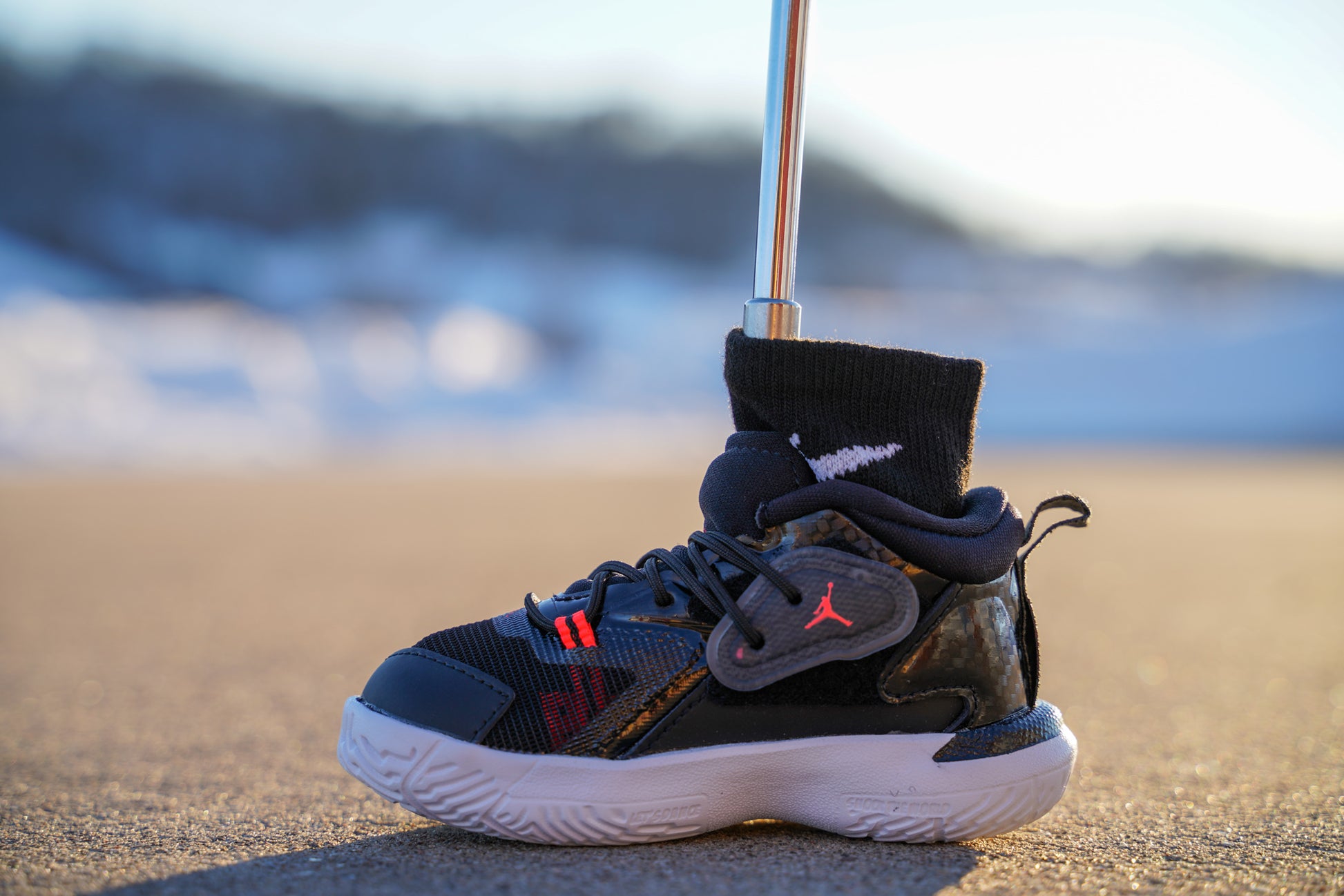 Jordan Zion 1 [BLOODLINE] Standing Sneaker Putter Cover - Left