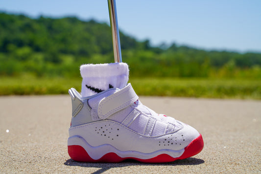 Jordan 6 Rings [MYSTIC HIBISCUS] Standing Sneaker Putter Cover - Right