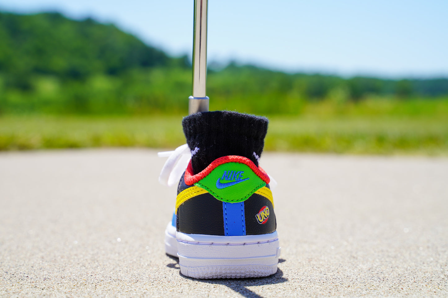Nike Air Force 1 LV8 QS [NIKE x UNO] Standing Sneaker Putter Cover - Back