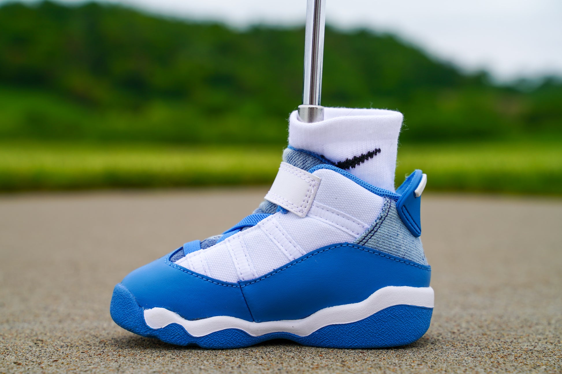 Jordan 6 Rings [DUTCH BLUE] Standing Sneaker Putter Cover - Left