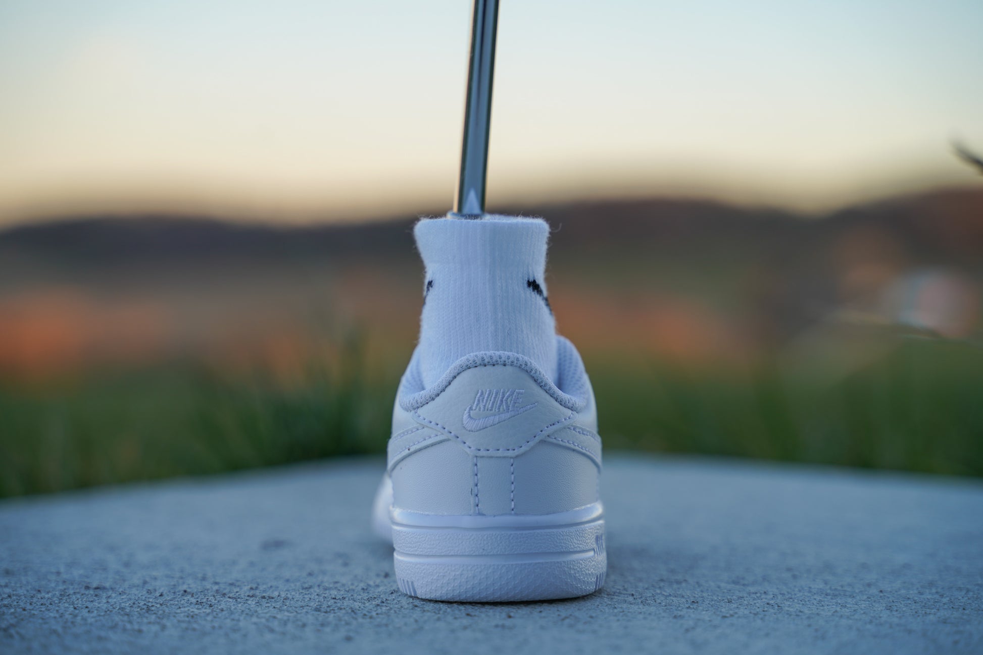 Nike Air Force 1 '18 [TRIPLE WHITE] Standing Sneaker Putter Cover - Back