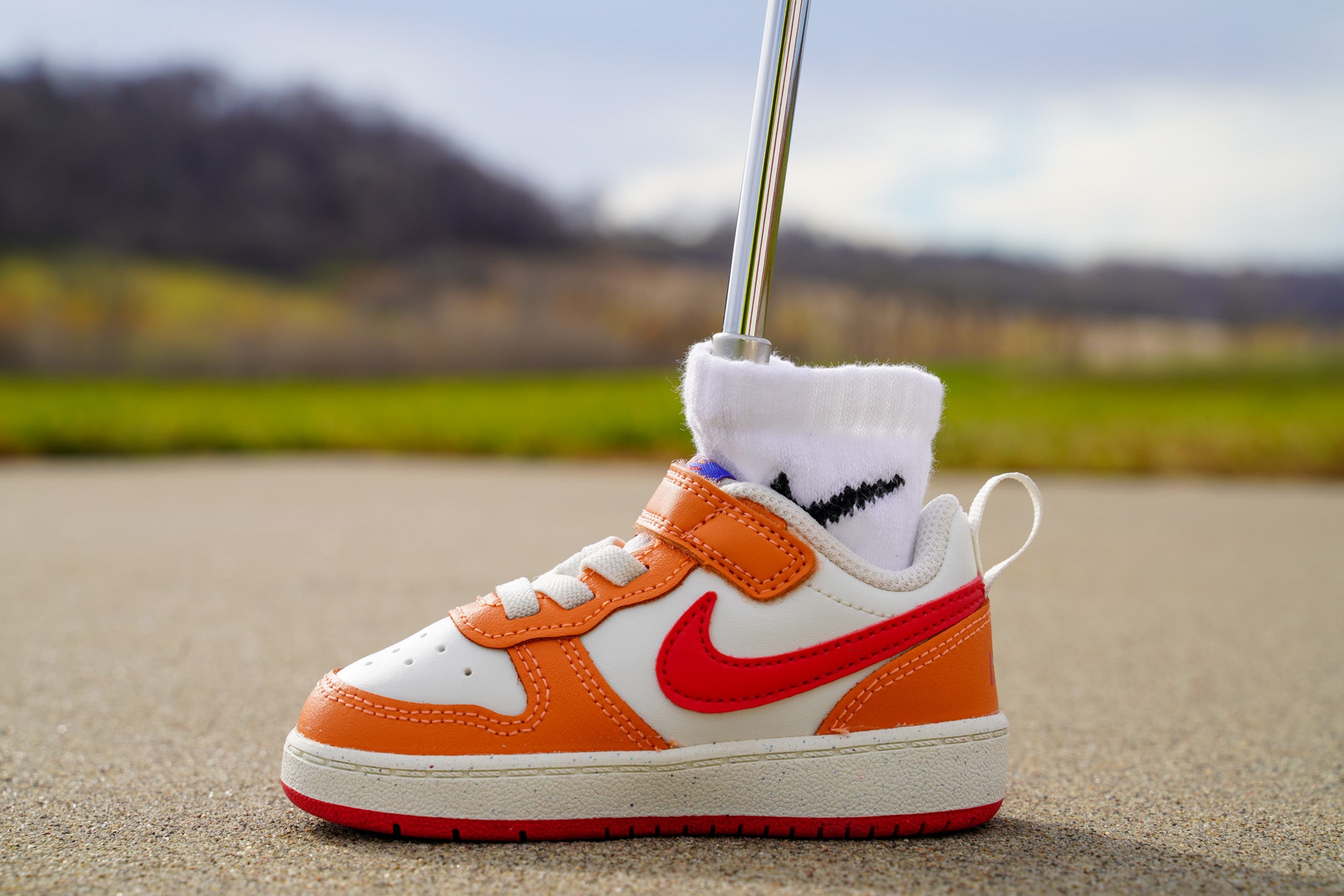 Nike Court Borough Low 2 HOT CURRY ROYAL Standing Sneaker Putter Cov SneakerPutt