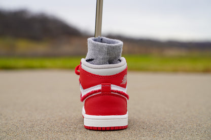 Jordan 1 Retro High OG [VARSITY RED ORE] Standing Sneaker Putter Cover - Back